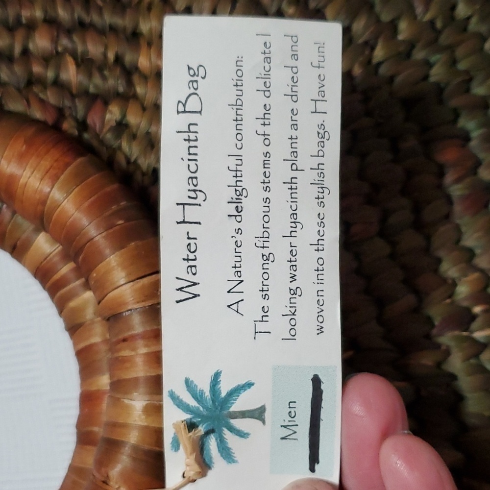 NWT! Mahalo Woven Water Hyacinth Tote - Picture 7 of 8